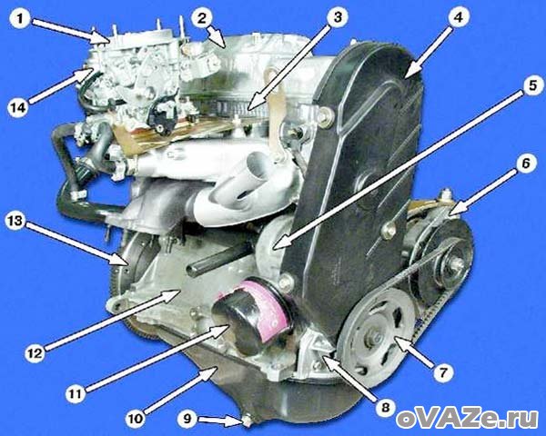 Устройство двигателя ВАЗ 2109
